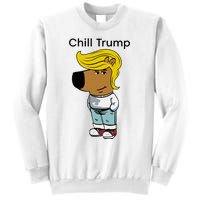 Chill Trump Funny Chill Guy Dog Meme Trump Sweatshirt