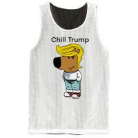 Chill Trump Funny Chill Guy Dog Meme Trump Mesh Reversible Basketball Jersey Tank