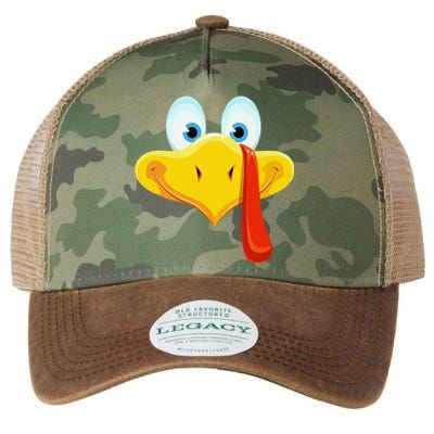 Cute Turkey Face Thanksgiving Legacy Tie Dye Trucker Hat