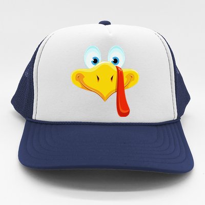 Cute Turkey Face Thanksgiving Trucker Hat