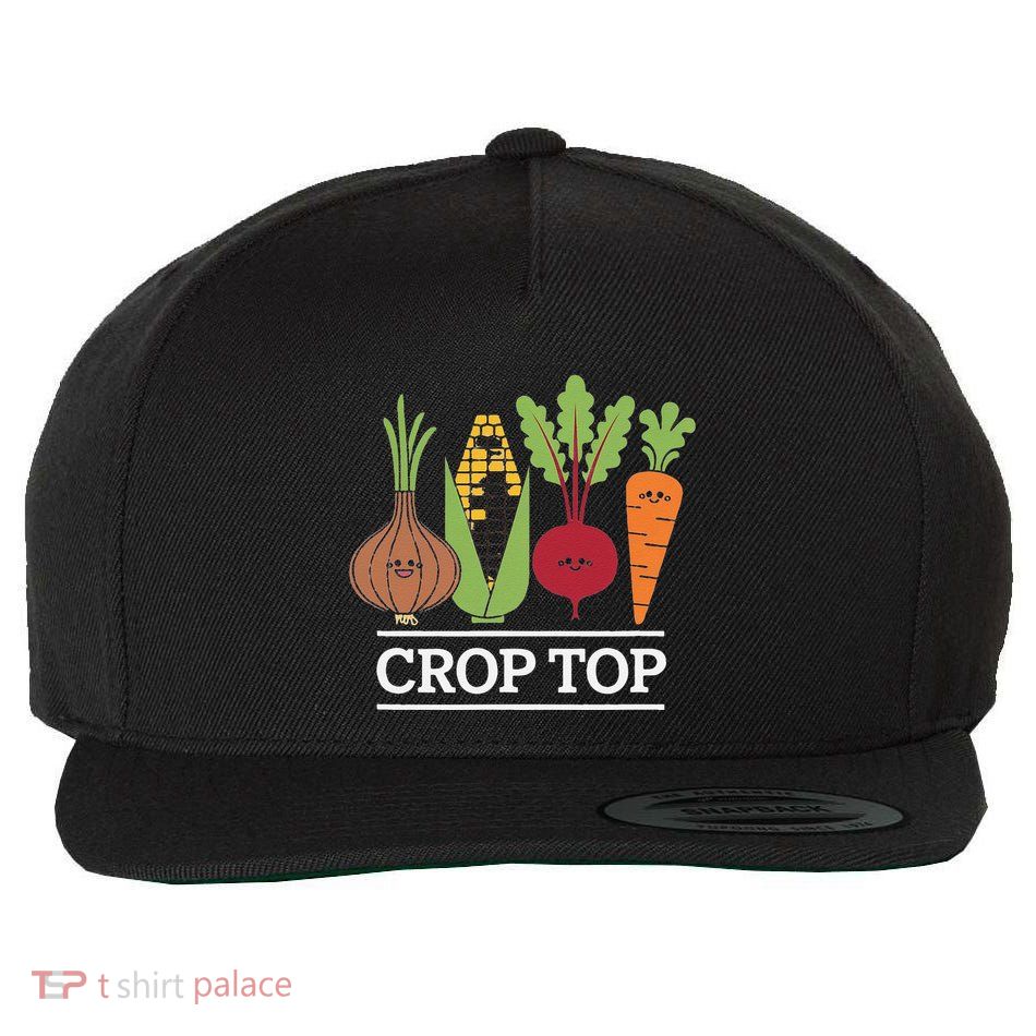 Crop Top Funny Farming Root Vegetable Gardening Farmer Wool Snapback Cap