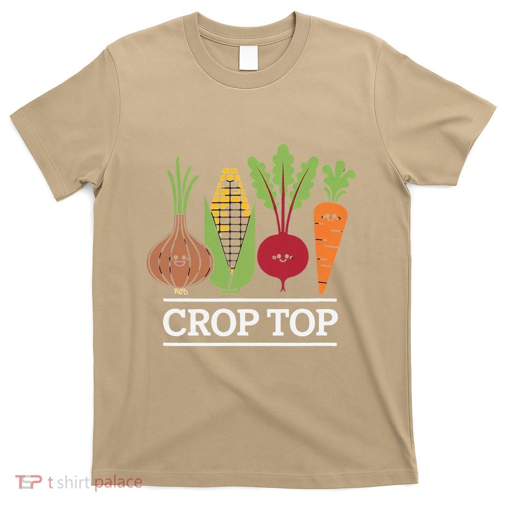 Crop Top Funny Farming Root Vegetable Gardening Farmer T-Shirt