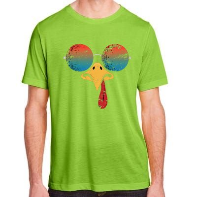 Cool Turkey Face Graphic Sunglasses Thanksgiving Adult ChromaSoft Performance T-Shirt