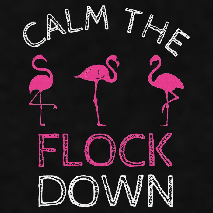 Calm The Flock Down Flamingo Summer Gift Ladies PosiCharge Tri-Blend Wicking Tank