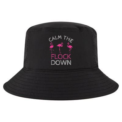 Calm The Flock Down Flamingo Summer Gift Cool Comfort Performance Bucket Hat