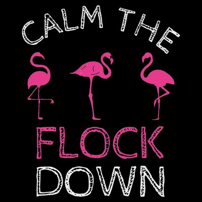 Calm The Flock Down Flamingo Summer Gift T-Shirt