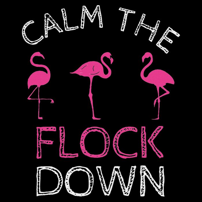 Calm The Flock Down Flamingo Summer Gift 7-Panel Snapback Hat