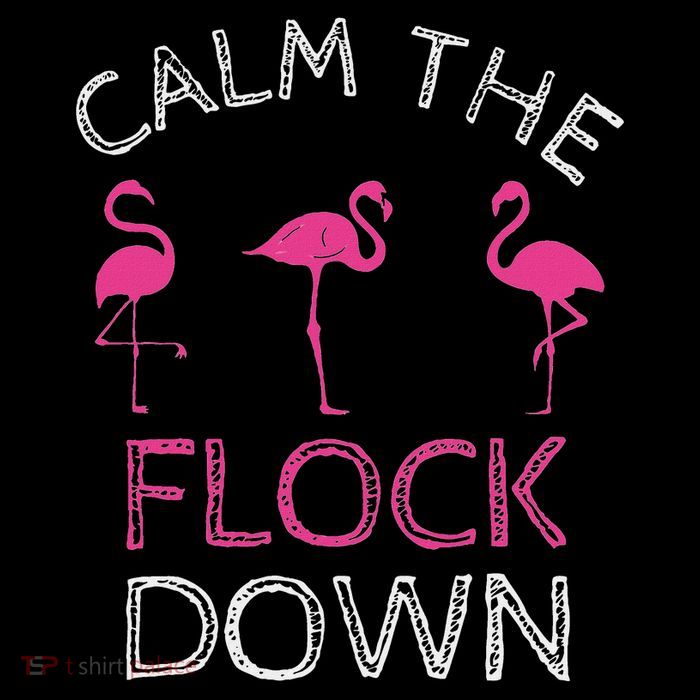 Calm The Flock Down Flamingo Summer Gift Ladies Essential Flowy Tank