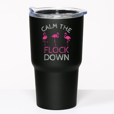 Calm The Flock Down Flamingo Summer Gift Tumbler