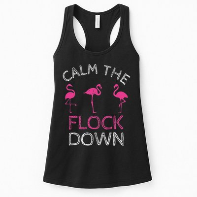 Calm The Flock Down Flamingo Summer Gift Womens Tank Top