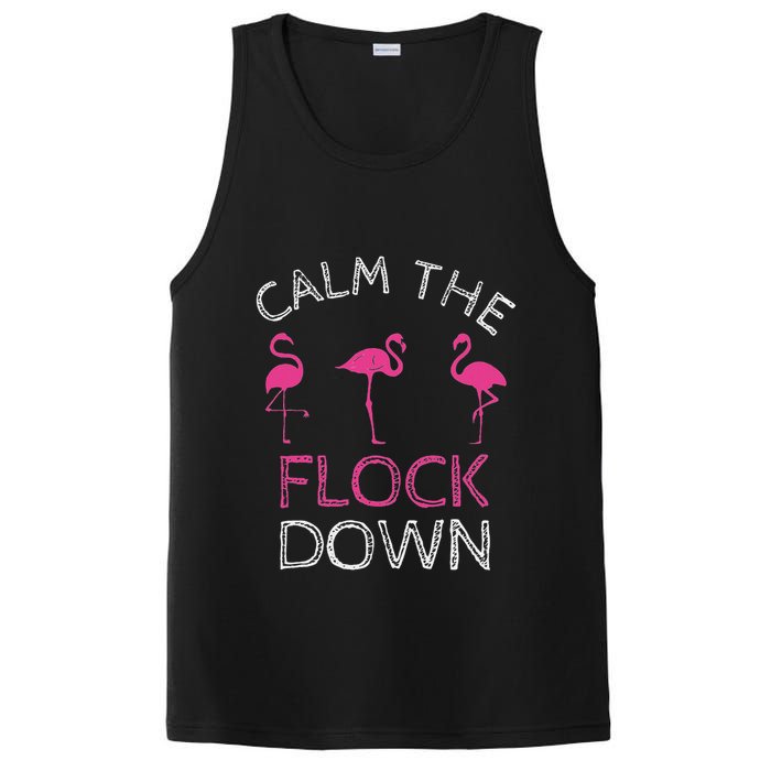 Calm The Flock Down Flamingo Summer Gift PosiCharge Competitor Tank