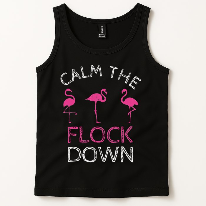Calm The Flock Down Flamingo Summer Gift Tank Top
