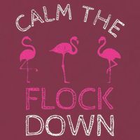 Calm The Flock Down Flamingo Summer Gift 16oz Travel Tumbler