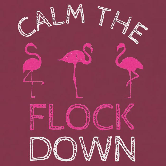 Calm The Flock Down Flamingo Summer Gift 16oz Travel Tumbler
