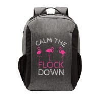 Calm The Flock Down Flamingo Summer Gift Vector Backpack