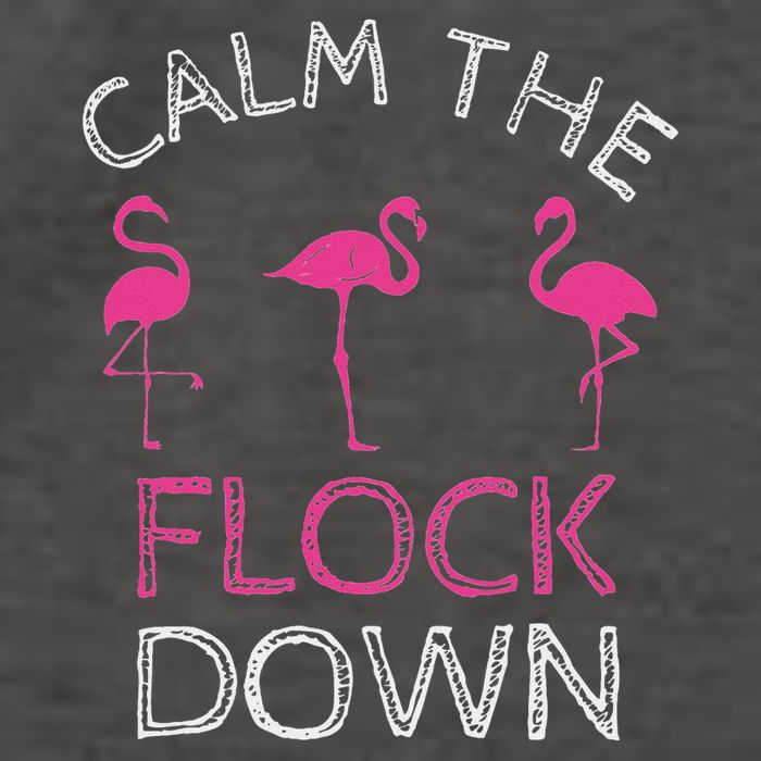 Calm The Flock Down Flamingo Summer Gift Vector Backpack