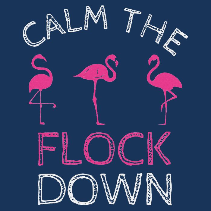 Calm The Flock Down Flamingo Summer Gift Infant Baby Jersey Bodysuit