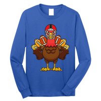 Cool Thanksgiving Football Gobble Player Turkey Gift Long Sleeve Shirt