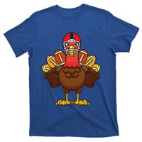 Cool Thanksgiving Football Gobble Player Turkey Gift T-Shirt