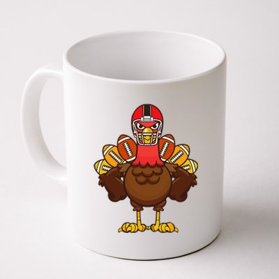 Cool Thanksgiving Football Gobble Player Turkey Gift Coffee Mug