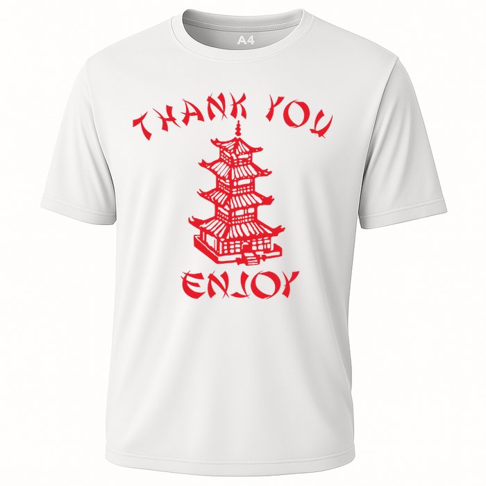 Chinese Takeaway Food Thank You Enjoy Cooling Performance Crew T-Shirt