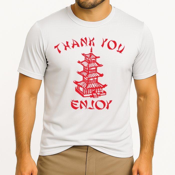 Chinese Takeaway Food Thank You Enjoy Cooling Performance Crew T-Shirt