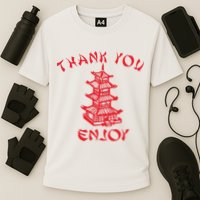 Chinese Takeaway Food Thank You Enjoy Cooling Performance Crew T-Shirt