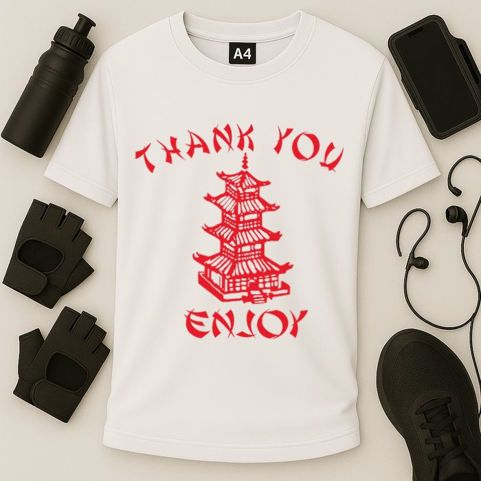Chinese Takeaway Food Thank You Enjoy Cooling Performance Crew T-Shirt
