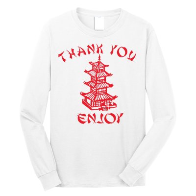 Chinese Takeaway Food Thank You Enjoy Long Sleeve Shirt