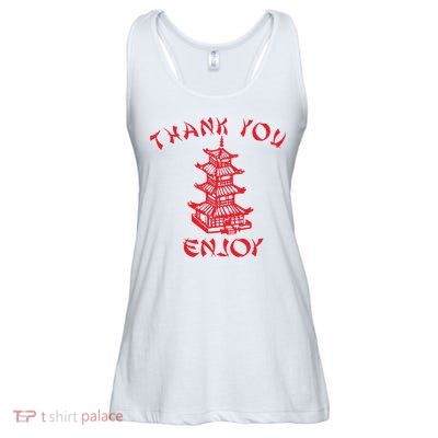 Chinese Takeaway Food Thank You Enjoy Ladies Essential Flowy Tank