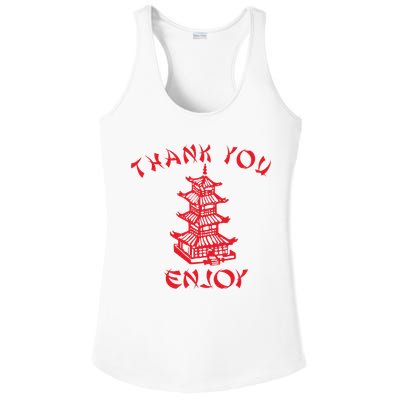 Chinese Takeaway Food Thank You Enjoy Ladies PosiCharge Competitor Racerback Tank