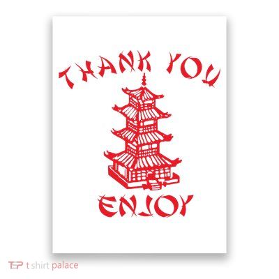 Chinese Takeaway Food Thank You Enjoy Poster