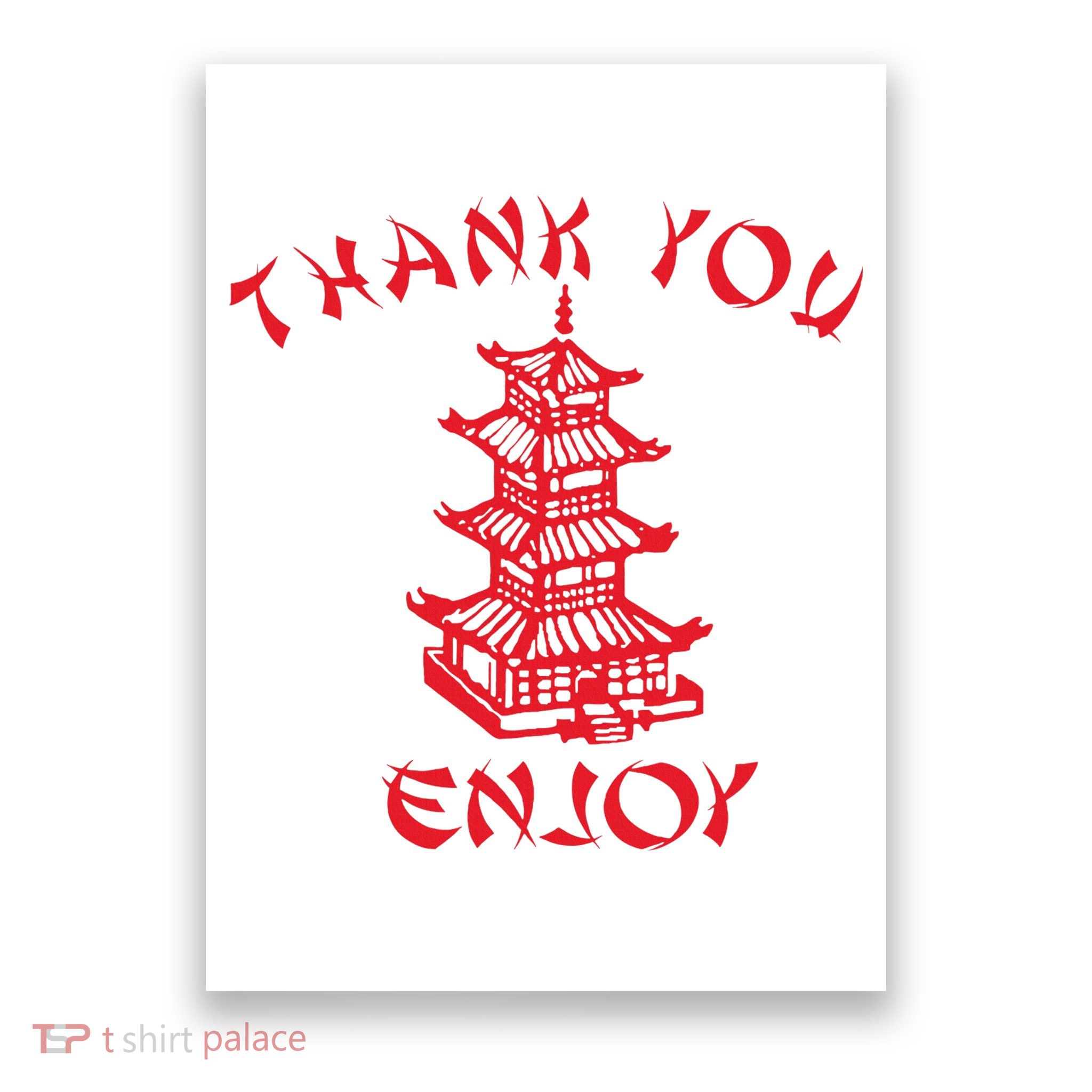 Chinese Takeaway Food Thank You Enjoy Poster