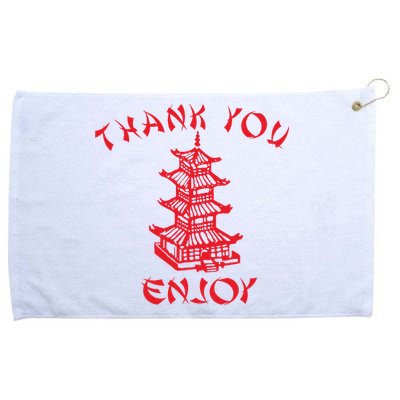 Chinese Takeaway Food Thank You Enjoy Grommeted Golf Towel