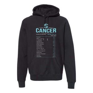 Cancer Traits Facts Horoscope Zodiac Astrological Sign Gift Premium Hoodie