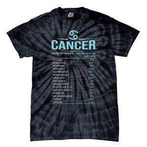 Cancer Traits Facts Horoscope Zodiac Astrological Sign Gift Tie-Dye T-Shirt