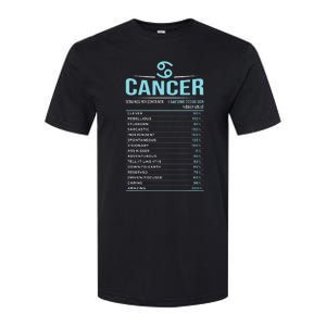 Cancer Traits Facts Horoscope Zodiac Astrological Sign Gift Softstyle CVC T-Shirt