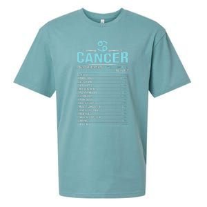 Cancer Traits Facts Horoscope Zodiac Astrological Sign Gift Sueded Cloud Jersey T-Shirt