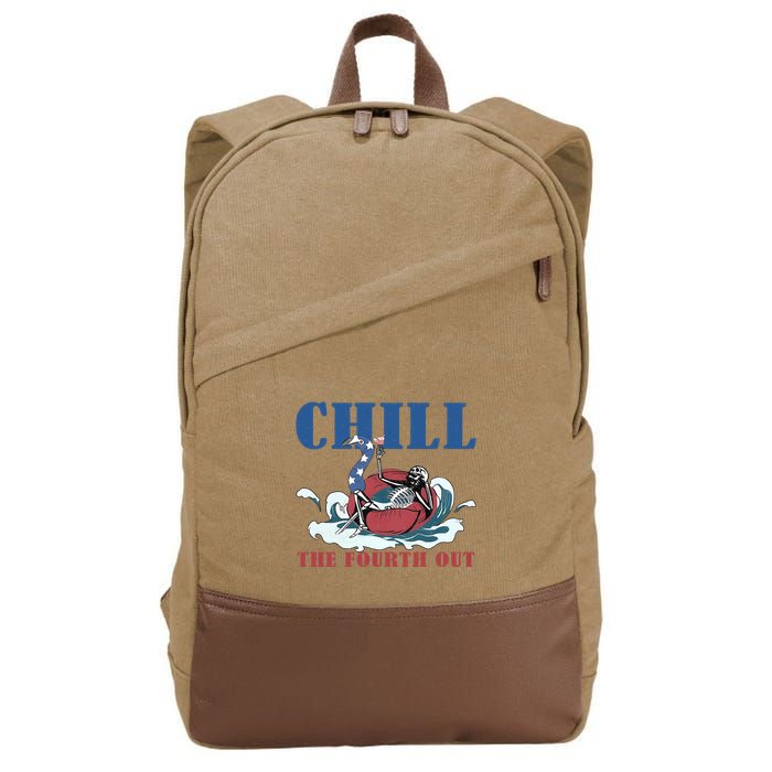 Chill The Fourth Out 4th Of July Cotton Canvas Backpack