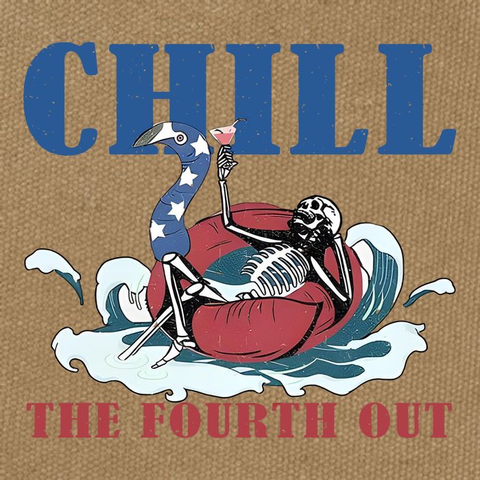 Chill The Fourth Out 4th Of July Cotton Canvas Backpack