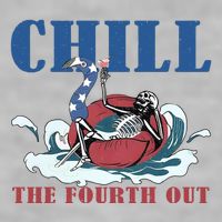 Chill The Fourth Out 4th Of July Ladies PosiCharge Tri-Blend Wicking Tank