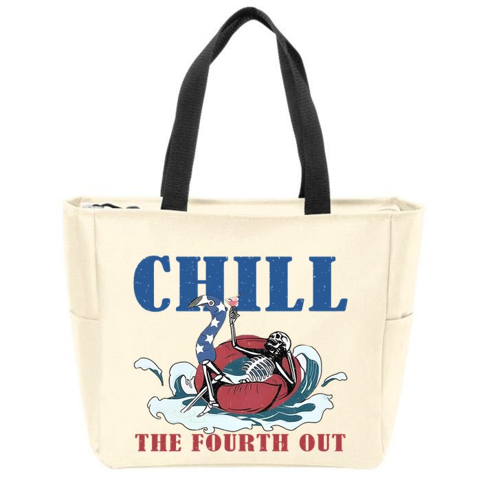 Chill The Fourth Out 4th Of July Zip Tote Bag
