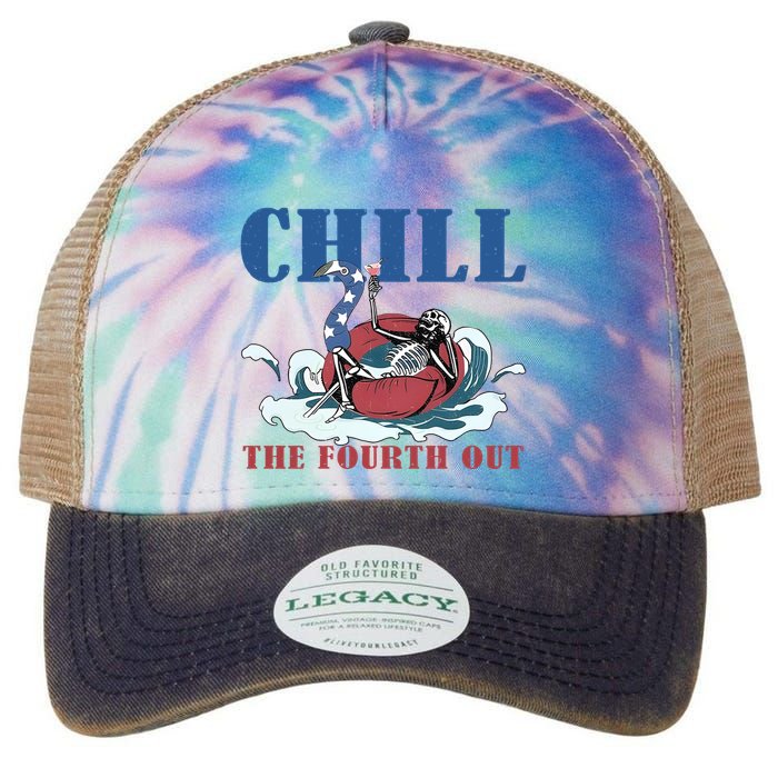 Chill The Fourth Out 4th Of July Legacy Tie Dye Trucker Hat