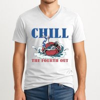 Chill The Fourth Out 4th Of July V-Neck T-Shirt