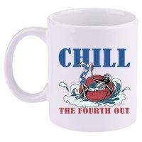 Chill The Fourth Out 4th Of July 11oz C Handle Ceramic Mug