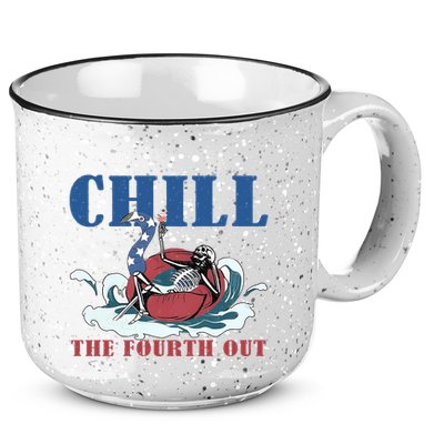Chill The Fourth Out 4th Of July 15oz Campfire Ceramic Mug
