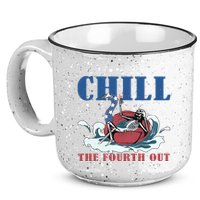Chill The Fourth Out 4th Of July 15oz Campfire Ceramic Mug