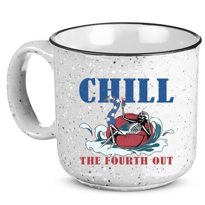 Chill The Fourth Out 4th Of July 15oz Campfire Ceramic Mug