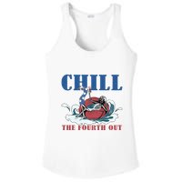 Chill The Fourth Out 4th Of July Ladies PosiCharge Competitor Racerback Tank