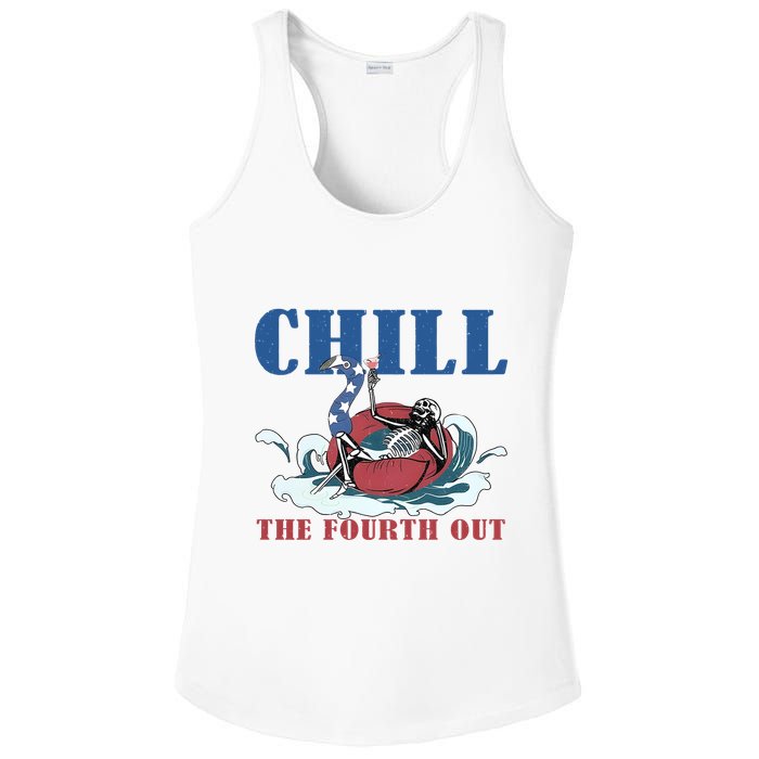 Chill The Fourth Out 4th Of July Ladies PosiCharge Competitor Racerback Tank